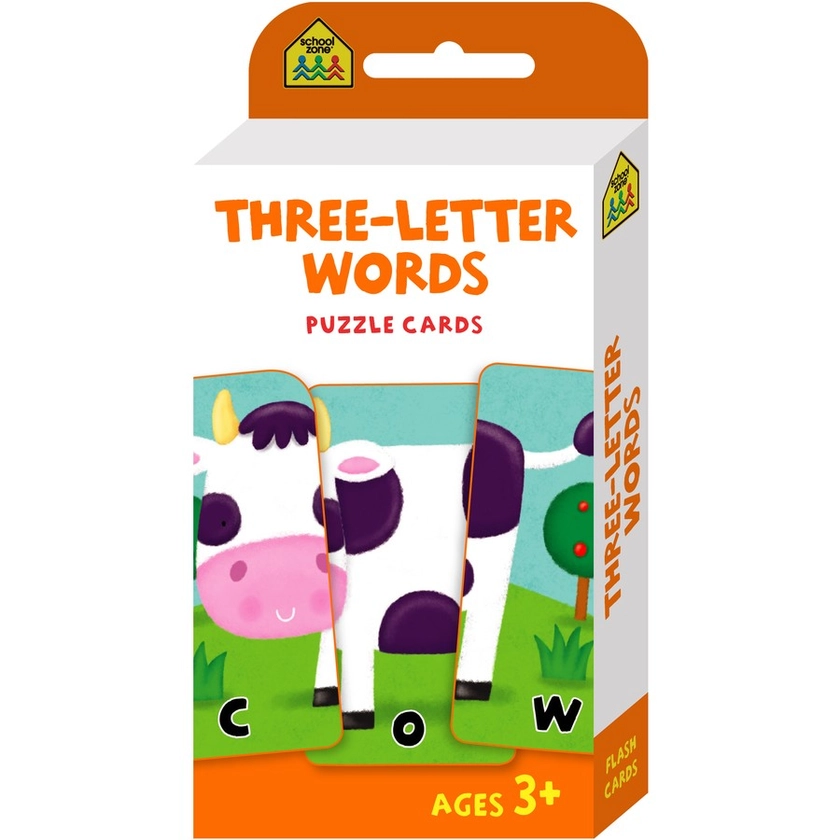 School Zone Three-Letter Words Puzzle Cards | BIG W