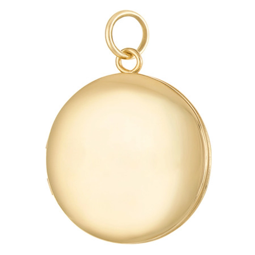 Classic Round Locket 14K Gold Charm