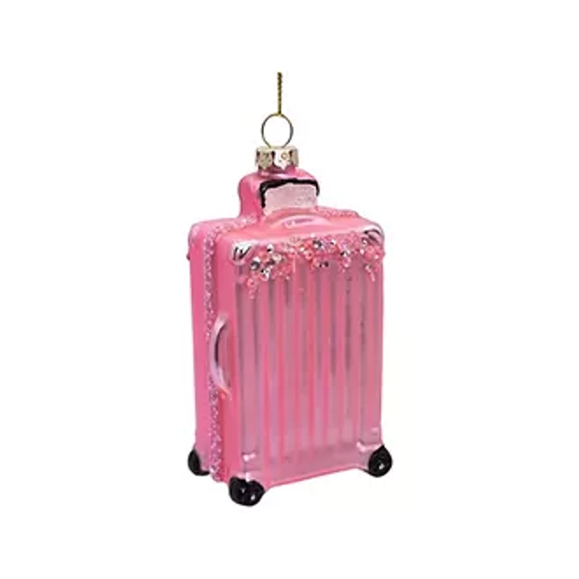 KURT S ADLER Suitcase Tree Decoration - Pink