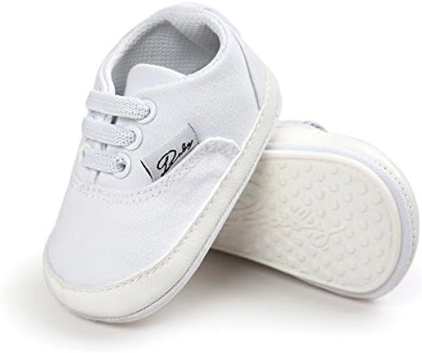 RVROVIC - Zapatos de lona antideslizantes para bebés y niñas, para niños pequeños de 0 a 18 meses