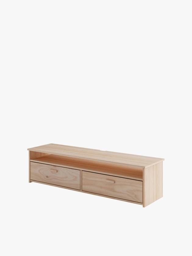 Meuble TV en bois avec deux tiroirs | LUFE