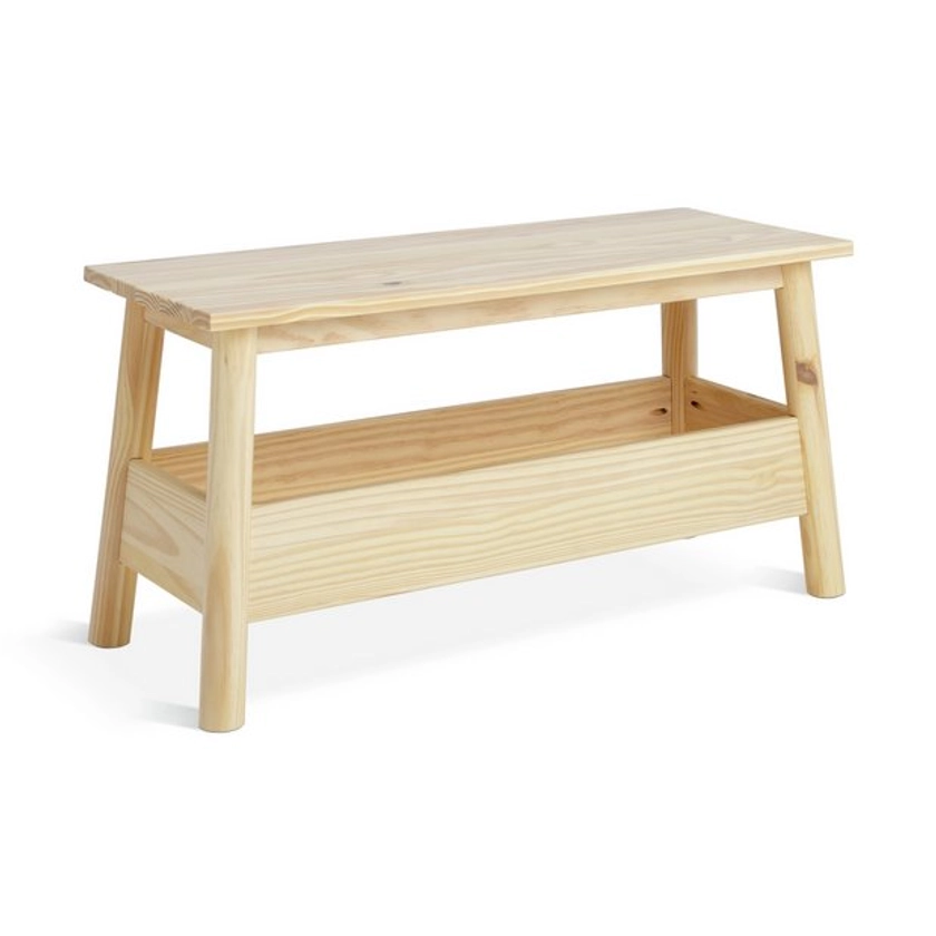 Buy Habitat Akio Solid Wood Storage Bench - Natural | Dining chairs | Argos