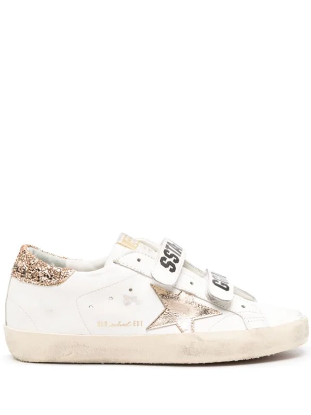 Golden Goose Baskets Old School En Cuir | Blanc | FARFETCH FR