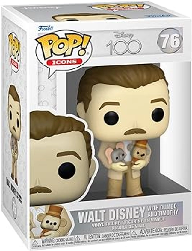 FUNKO POP! ICONS: Disney's 100th - Walt Disney (With Dumbo and Timothy)