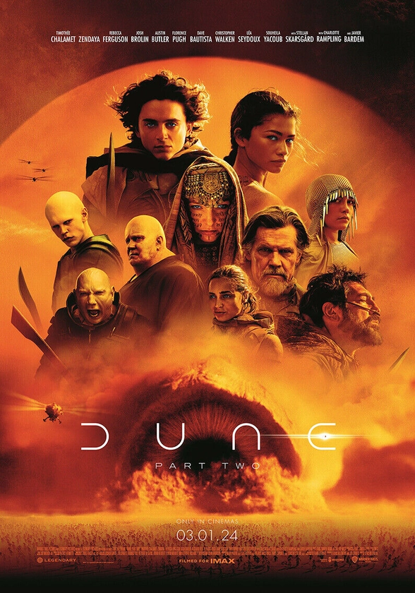 Dune 2 (2024) Movie Film POSTER Plakat #311