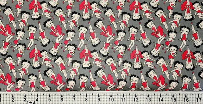 Camelot Fabrics Betty Boop Strikes a Pose 45100412JAS Fabric by the Yard/Piece