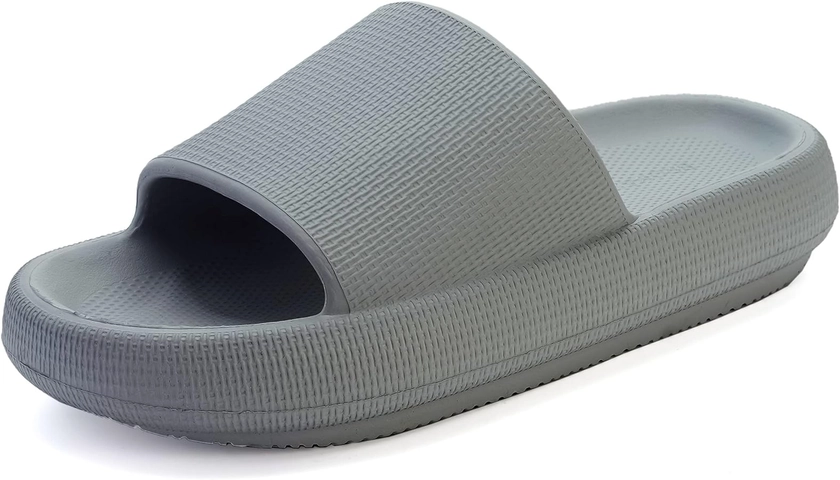 BRONAX Pillow Slippers for Women and Men | House Slides Shower Sandals | Cushioned Thick Sole