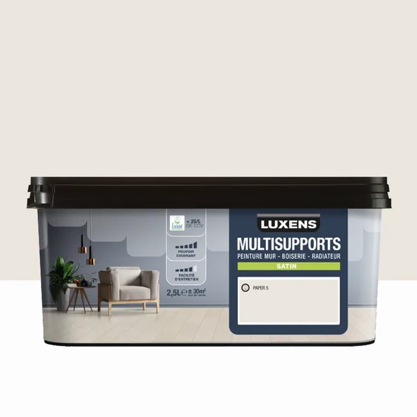 Peinture mur, boiserie, radiateur paper 5 satin LUXENS , 2.5l