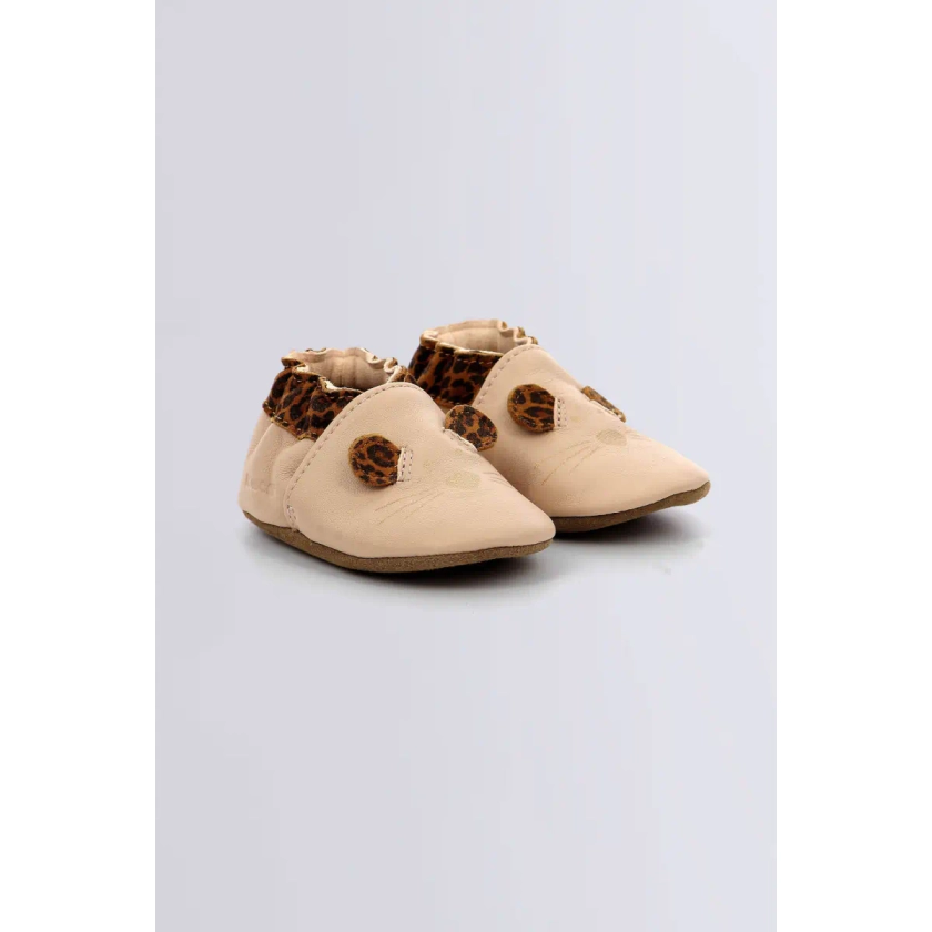 Leo Mouse - Chaussons souples rose pour fille - Robeez ©