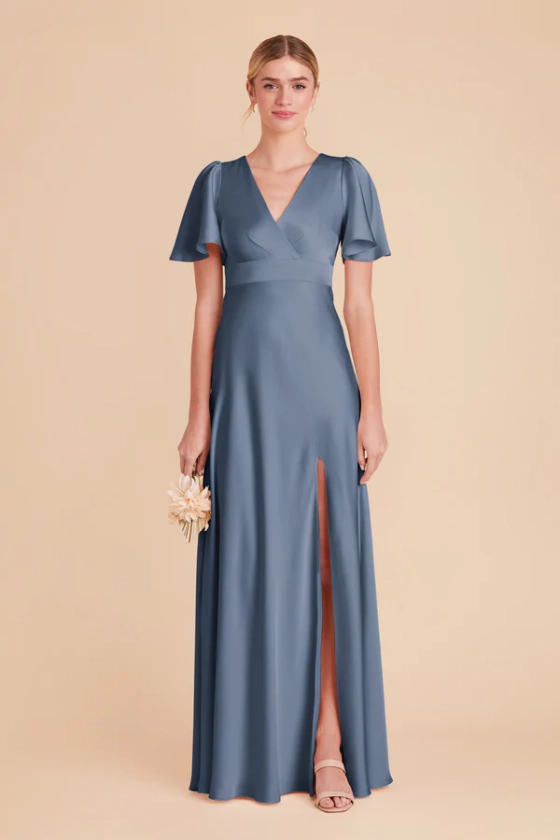 Marni Matte Satin Dress - French Blue