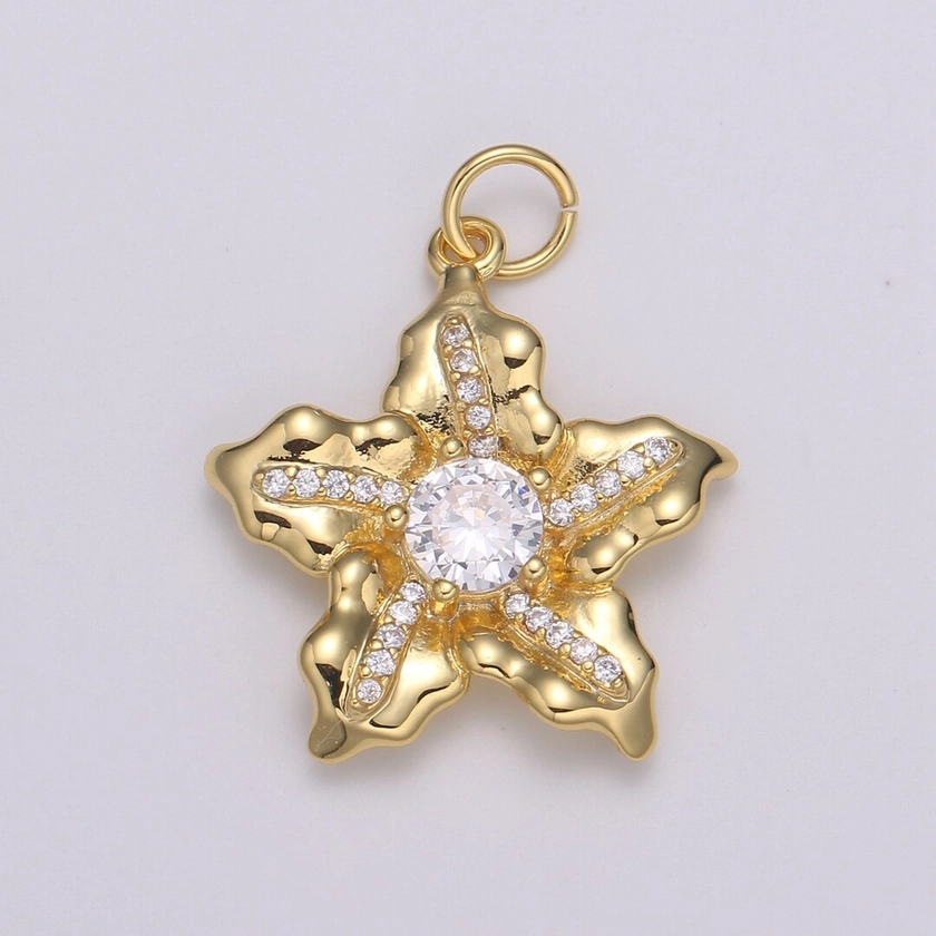1pcs Micro Pave Star Charms, Solitaire Cubic Zirconia Charms, Gold Star Charm, Necklace Pendant Bracelet Charms Star Celestial Jewelry E-190 - Etsy