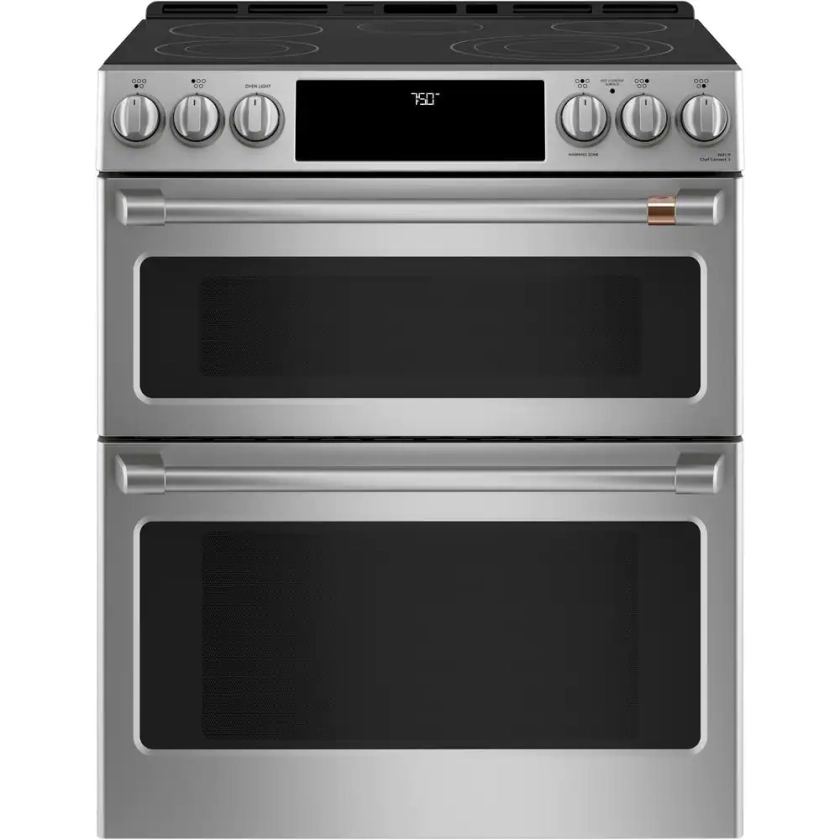 Cafe 30 in. 4 Burner Element Smart Slide-In Electric Range in Matte Stainless Steel with True Convection, Air Fry CES750P2MS1 - The Home Depot