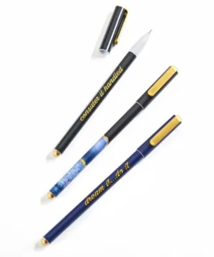 B&N Exclusive Marble Ballpoint Pens, Set of 3