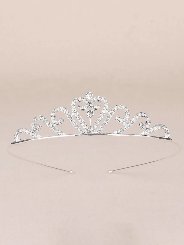 Rhinestone Crown Hair Accessory For Bride Elegant Party Tiaras