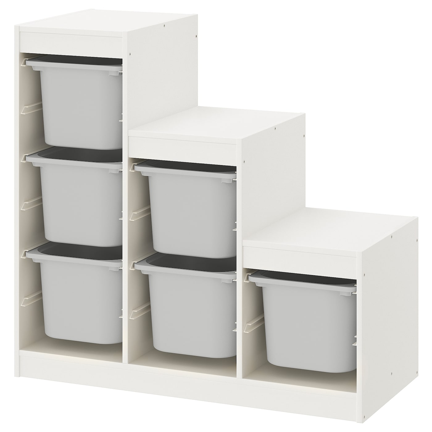 TROFAST Combinaison de rangement, blanc/gris, 99x44x94 cm - IKEA