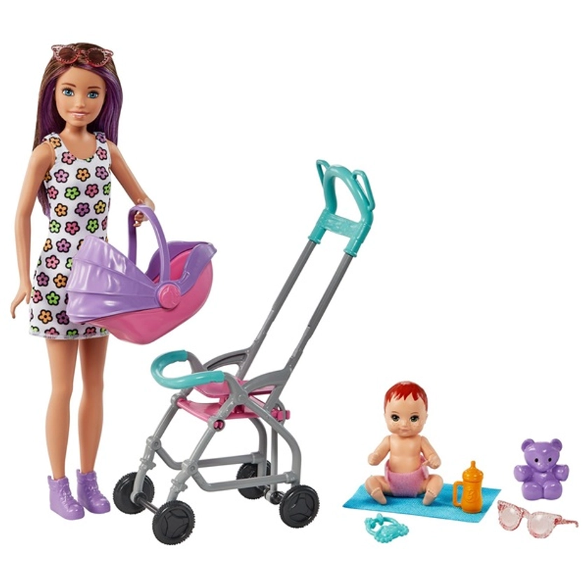 Barbie Skipper Babysitters Pushchair and 2 Dolls Playset | Smyths Toys UK