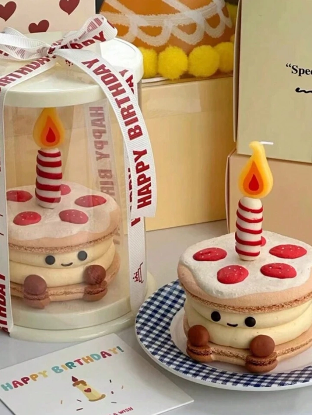 5 pièces Bougies décoratives de gâteau d'anniversaire à flamme rouge | Mode en ligne | SHEIN FRANCE