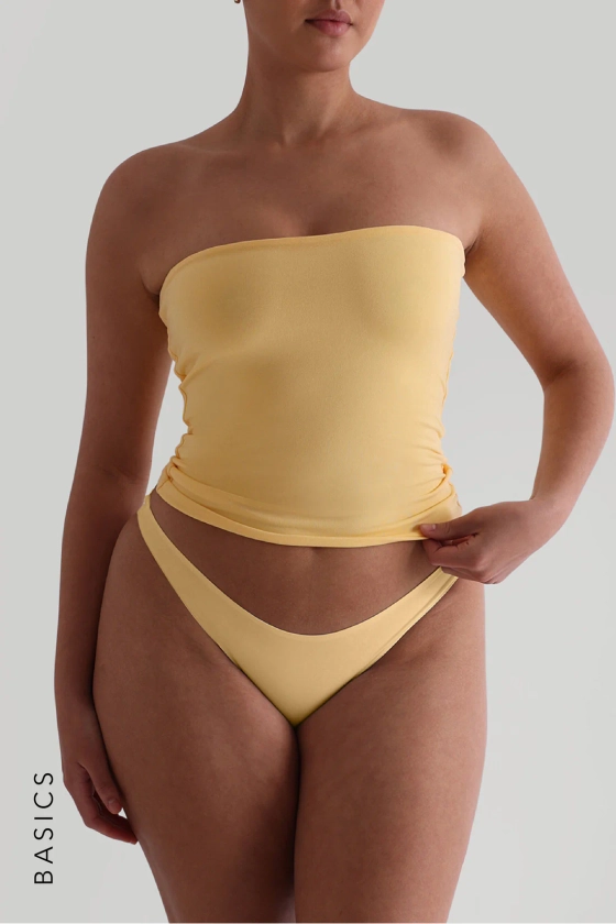 Classic Full-Length Tube Top - Lemon