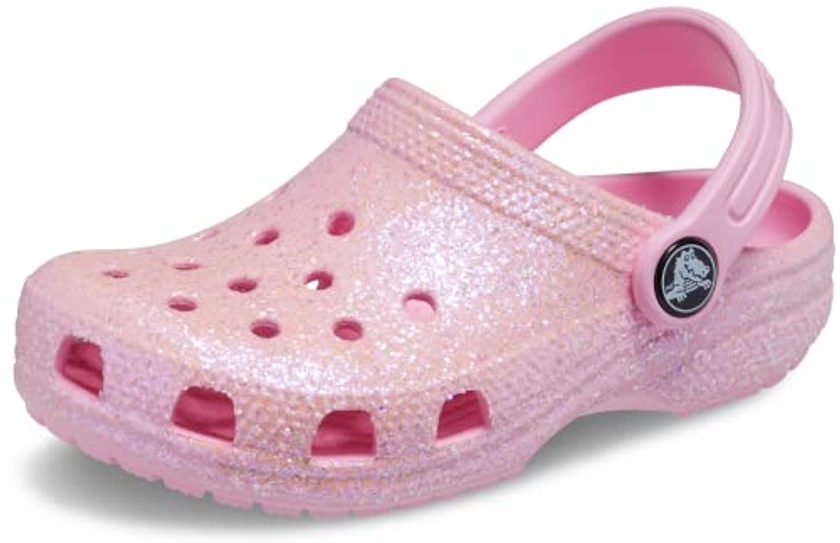 Amazon.com | Crocs Classic Glitter Clogs, Flamingo, 6 US Unisex Big Kid | Clogs & Mules