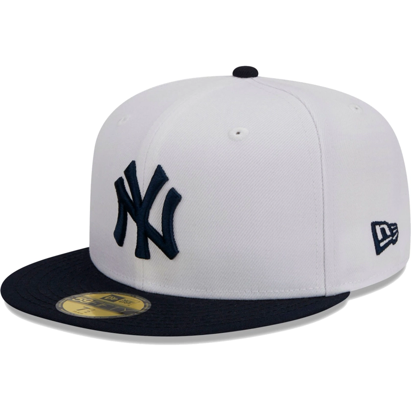 Men's New York Yankees New Era White/Navy Optic 59FIFTY Fitted Hat