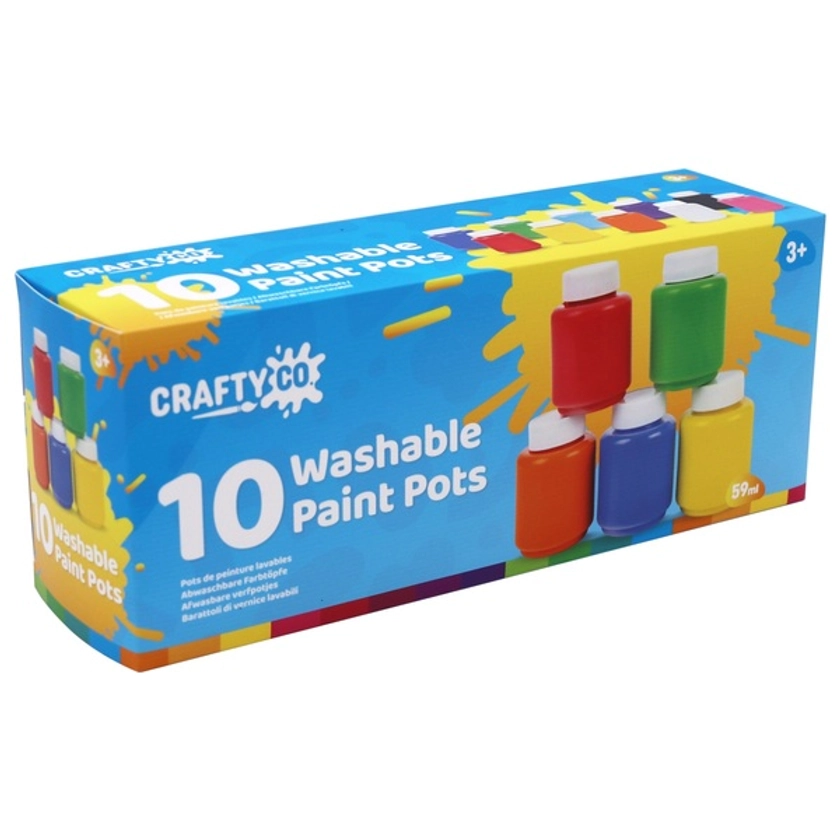 Crafty Co. Washable Paint Pots 10 Pack | Smyths Toys UK