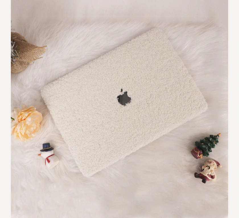 White Fluffy Teddy MacBook Case for MacBook Air 13 /pro13/ritian 13/13.6air/pro 14/air 15/pro16m1 M2 M3 Touch Bar 13 15 16 Inch Laptop Case - Etsy