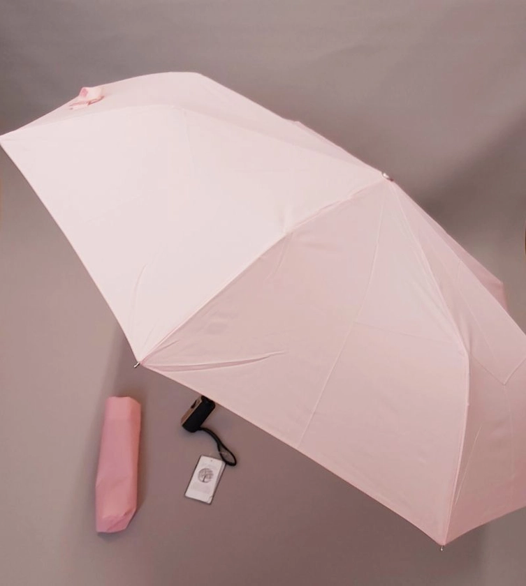 Parapluie anti uv femme mini pliant open close uni rose Guy de Jean français