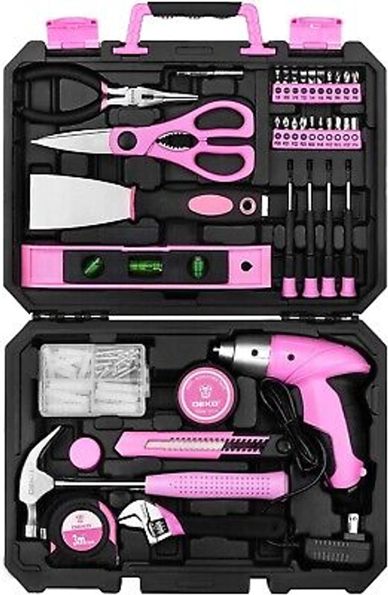 DEKO 98 Piece Tool Set General Household Hand Tool Kit with Tool Storage Case FS | eBay