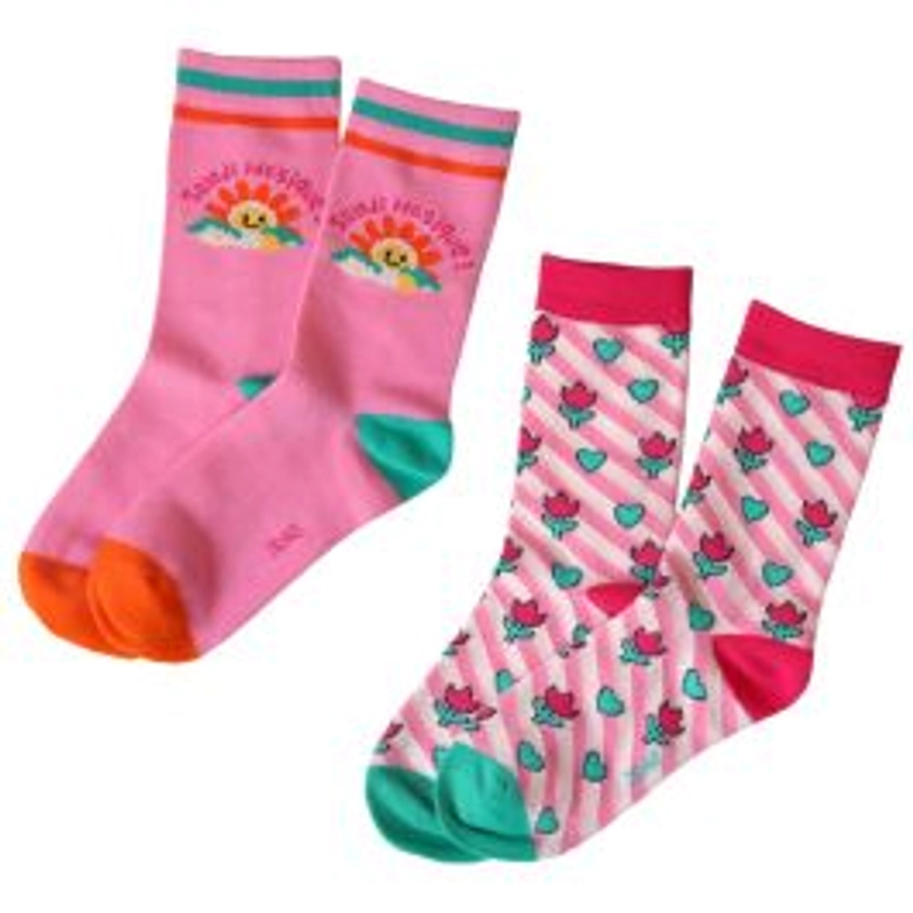 Lot paires chaussettes adulte Tulipes 36-40 - Zou Bisou Bisou !