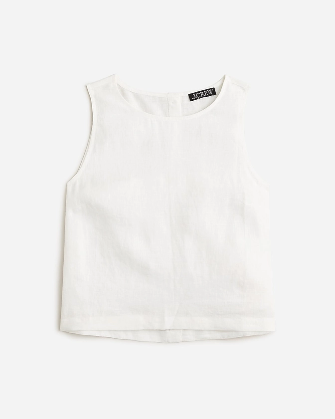 Maxine button-back top in linen