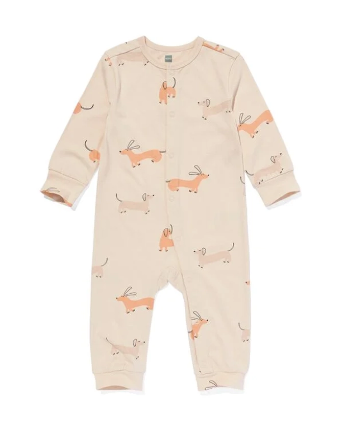 combinaison pyjama bébé teckels beige - HEMA