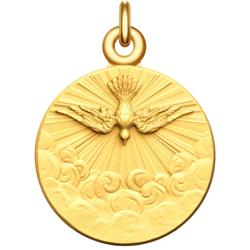 Médaille Colombe Divine en Vermeil