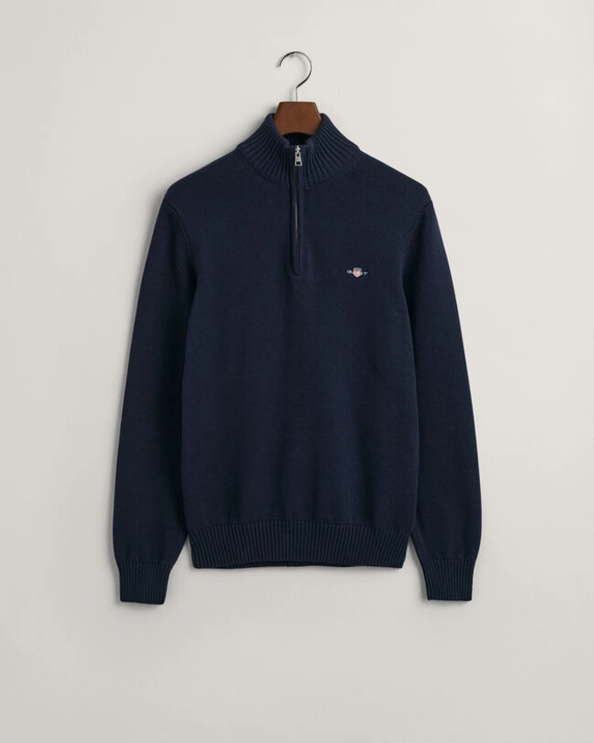 Casual Cotton Half-Zip Sweater - GANT