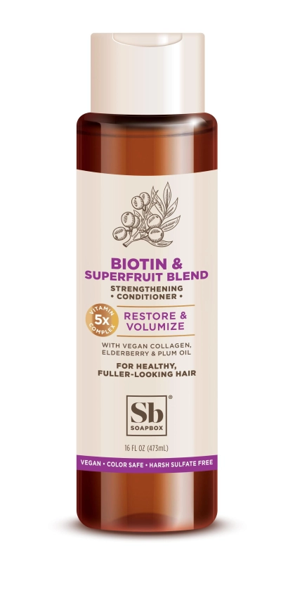 Soapbox Biotin & Superfruit Blend Strengthening Conditioner, 16oz