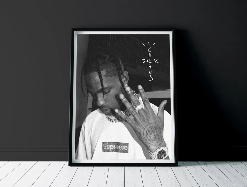 Travis Scott Poster/ Travis Scott Cactus Jack Print/ Travis - Etsy France