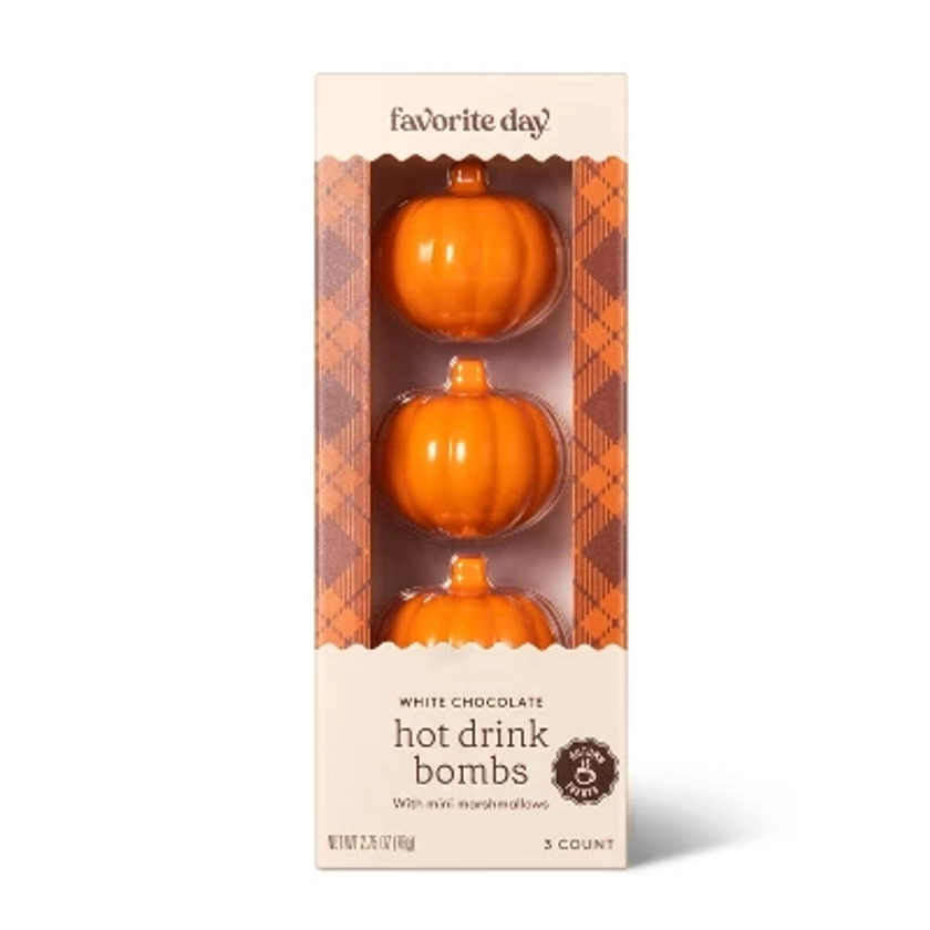 Harvest White Chocolate Hot Drink Bombs - 2.75oz/3ct - Favorite Day™