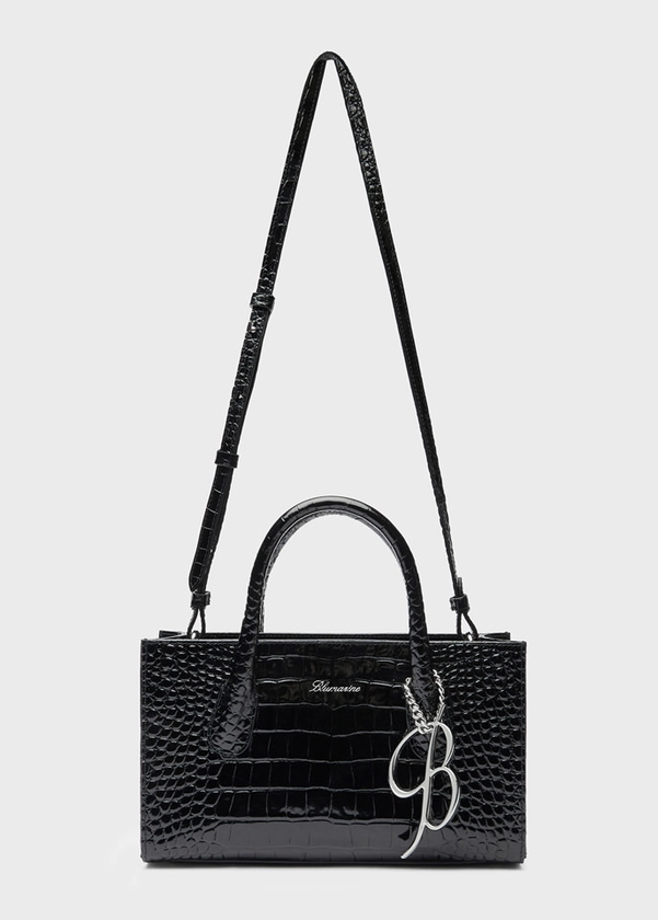 Handbag In Crocodile-effect Print Leather | Blumarine 