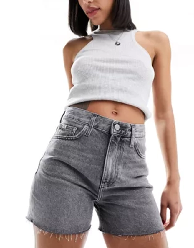 Calvin Klein Jeans - Mom shorts grigi