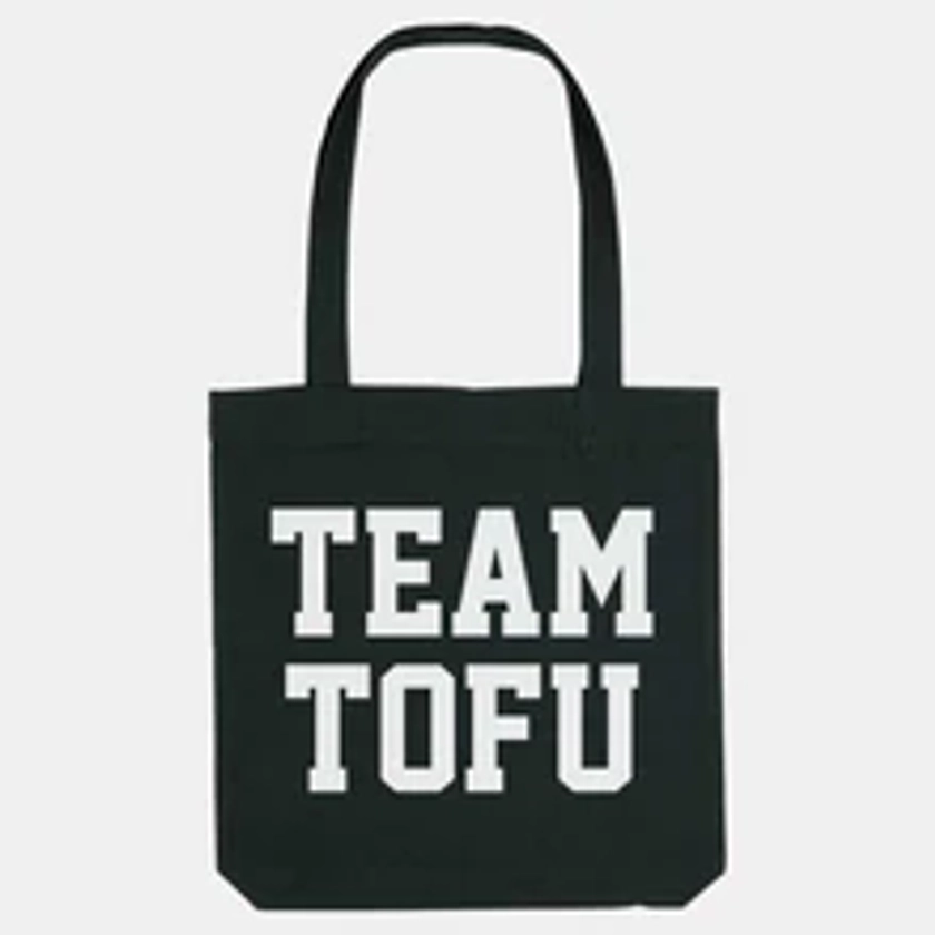 Team Tofu Woven Tote Bag, Vegan Gift