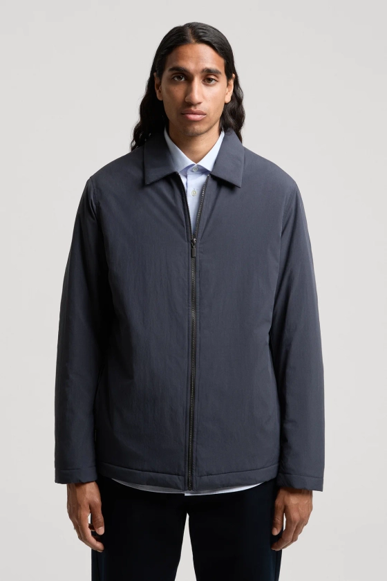Dark Navy Zip Jacket | Primaloft Organic Cotton - ASKET