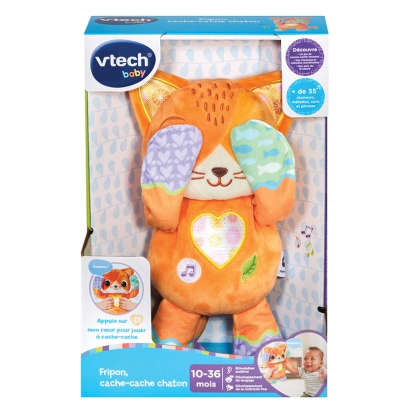 Peluche Fripon, cache-cache chaton