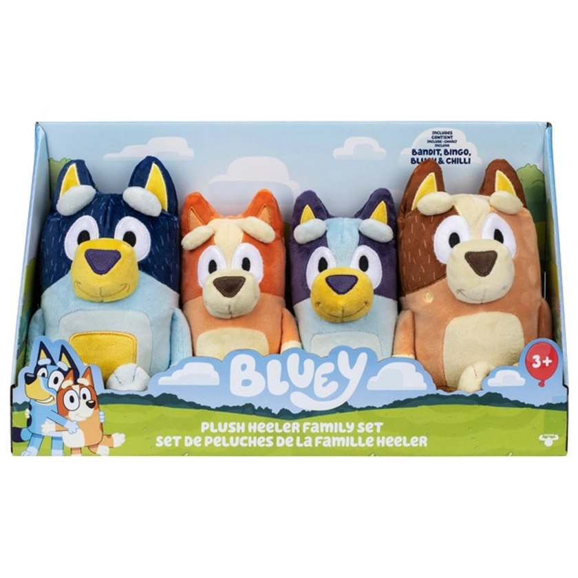 Bluey Plush Heeler Family 4 Pack | Smyths Toys UK