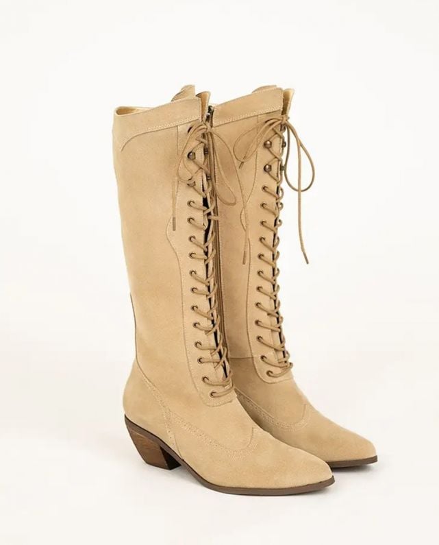 arlin tall leather boot - available in nutmeg or tan!