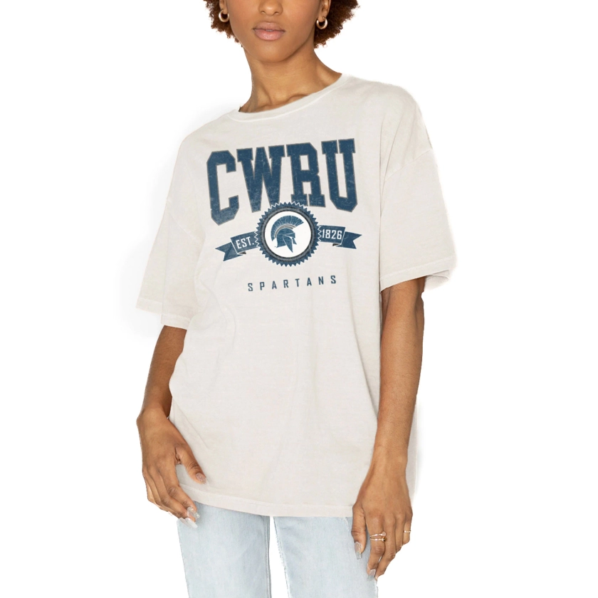 Women's Gameday Couture White Case Western Reserve Spartans Get Goin' Oversized T-Shirt