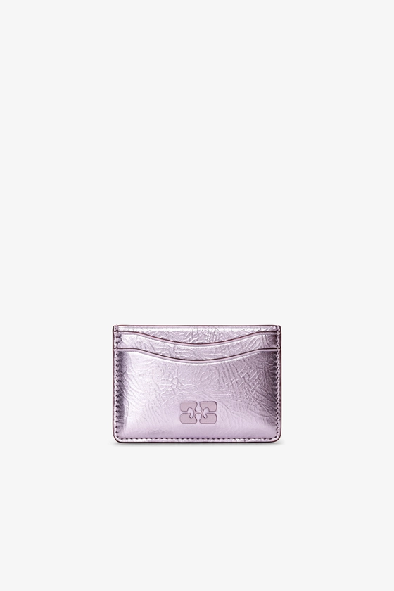 Pink Lavender Porte-cartes Pink Metallic GANNI Bou | GANNI FR