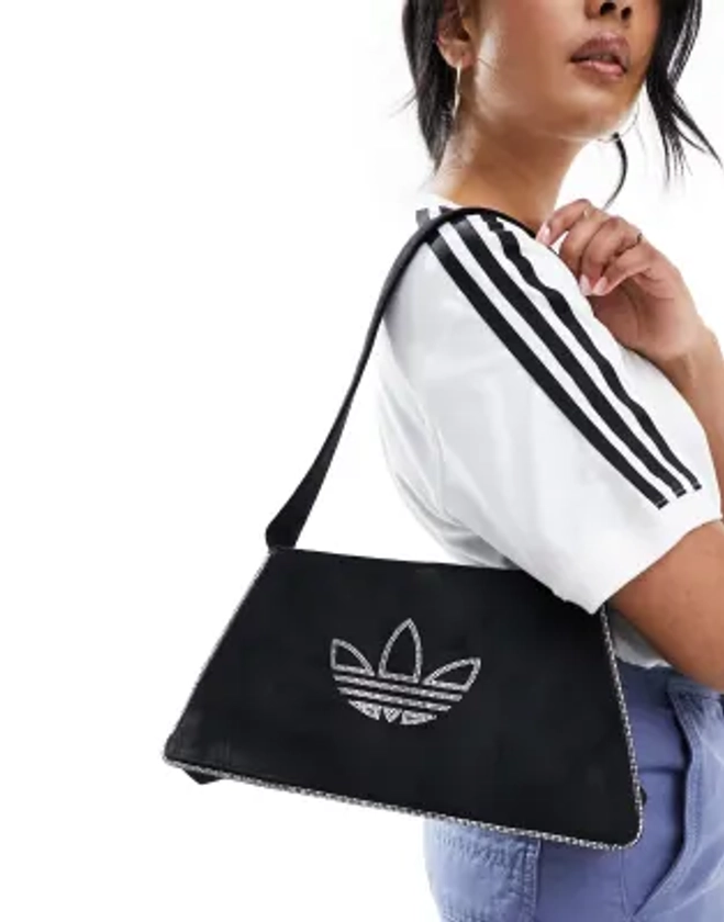 adidas Originals - Sac porté épaule à strass - Noir | ASOS