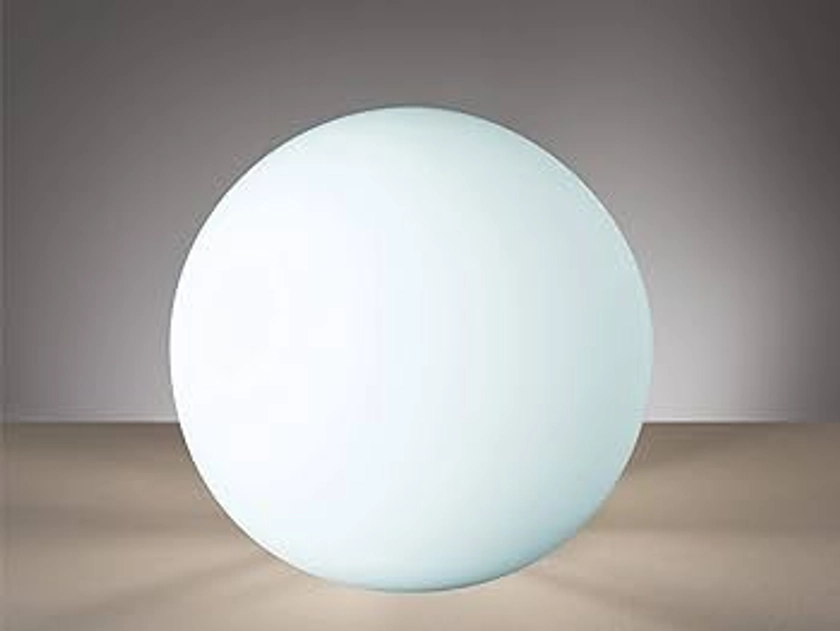 Reality Leuchten Tischleuchte Kugel, ohne Leuchtmittel, Durchmesser 20 cm, mit Schnurschalter, 1 x E27 maximum 25 W, Glas opal weiß R5220-07