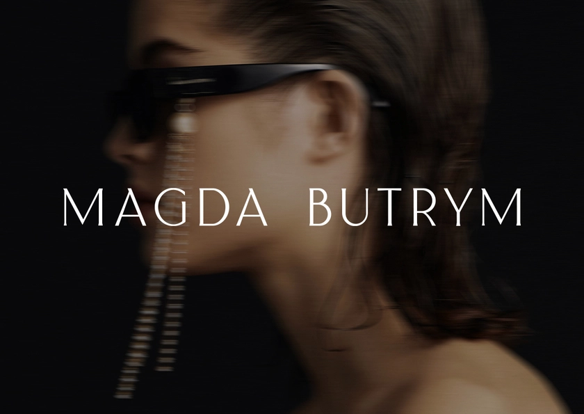 High waist pearl swim bottom in cream | Magda Butrym