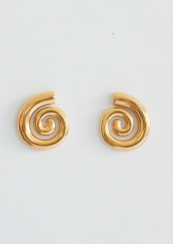 Jaimee Spiral Earrings - Gold