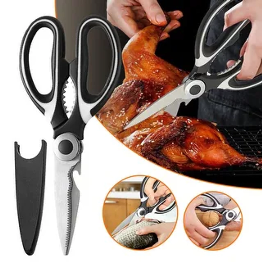 Heavy-Duty Kitchen Scissors Shears | Overstock.com Shopping - The Best Deals on Individual Knives | 43641742